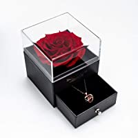 Yamonic Rosa Real preservada Eterna Hecha a Mano Rosa preservada con Amor- Rosa eterna Hecha a Mano para el día de San…